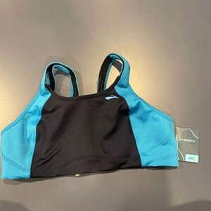 Brooks Women's Dynamic Black and Blue Sports Bra